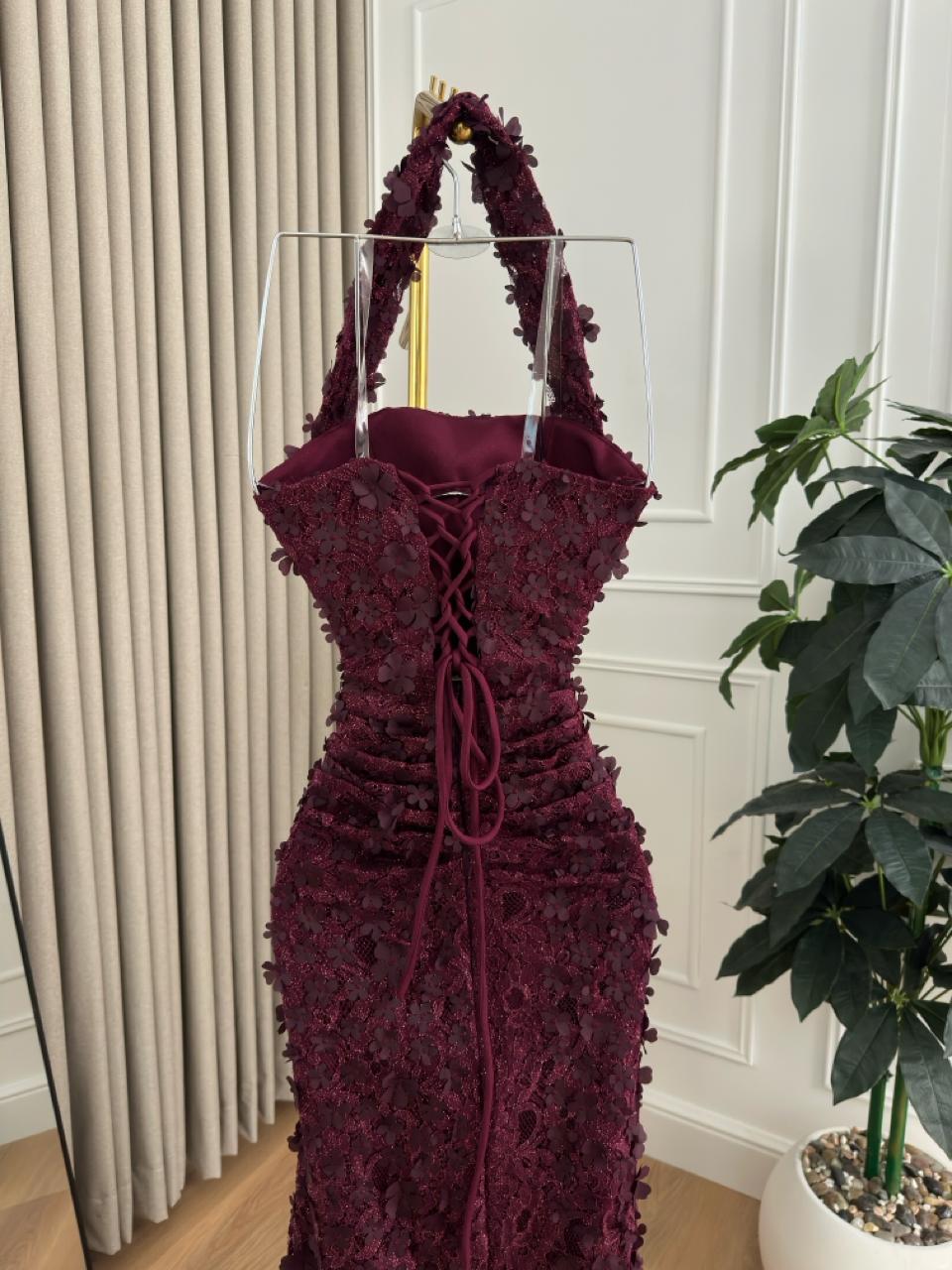 فستان سهرة لون خمري - الصورة 5