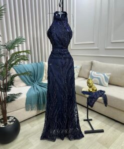 Alternative view of فستان كحلي مطرز