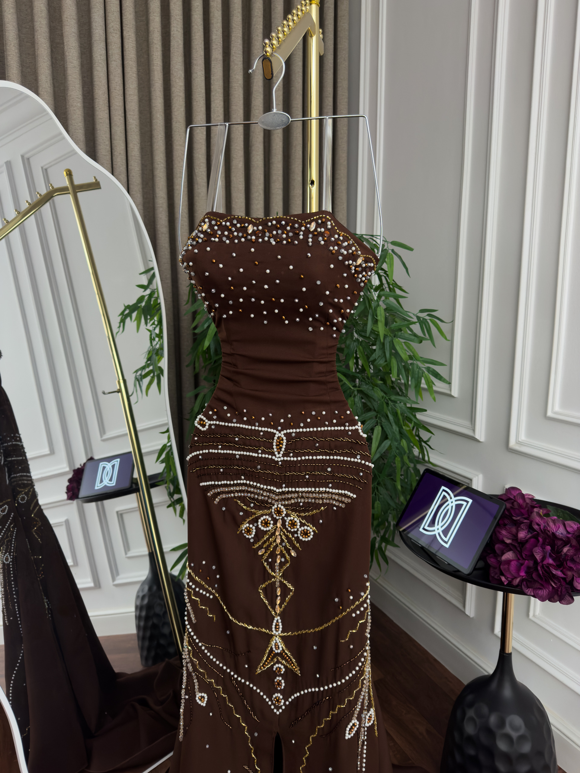 فستان مناسبات لون بني - الصورة 2