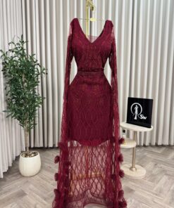 Alternative view of فستان سهرة لون عودي