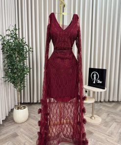 Alternative view of فستان سهرة لون عودي