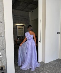 Alternative view of فستان سهرة موف بذيل طويل