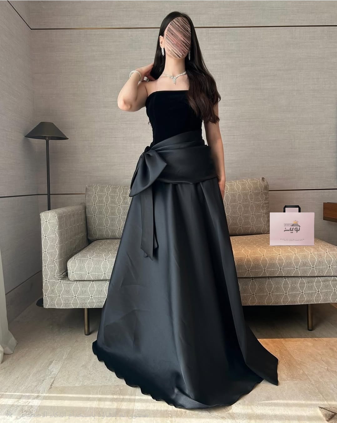 فستان سهرة لون اسود