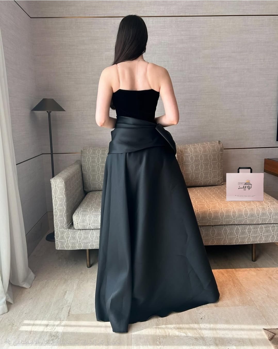فستان سهرة بلون أسود - الصورة 6