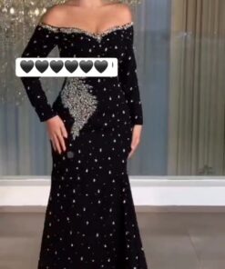 Alternative view of فستان أسود طويل للمناسبات