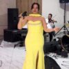 فساتين سهرة لون أصفر