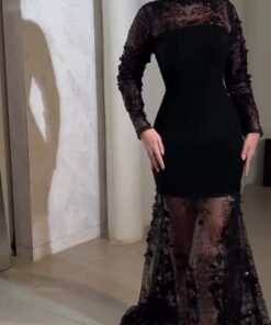 فستان سهرة أسود فخم