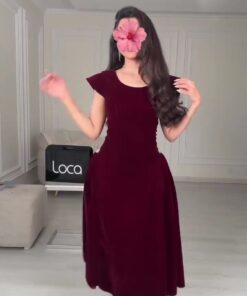 فستان سهرة شتوي جوخ