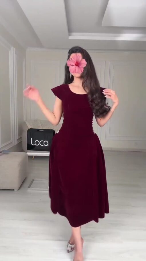 فستان سهرة شتوي جوخ