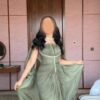 فستان سهرة لون زيتوني