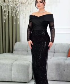 فستان سهرة لون أسود