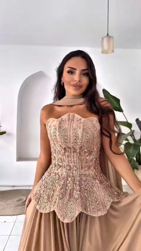 فستان سهرة لون بيج - الصورة 5