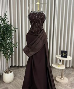 Alternative view of فستان سهرة بلون بني