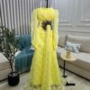 فستان سهرة لون أصفر