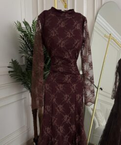 Alternative view of فستان سهرة بني دانتيل