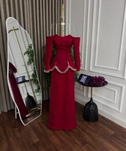 فساتين سهرة لون احمر