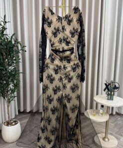 Alternative view of فستان سهرة دانتيل بيج