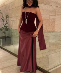 فستان للسهرات جوخ شتوي