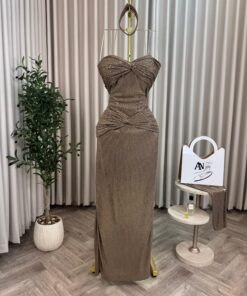 Alternative view of فستان سهرة لون بني