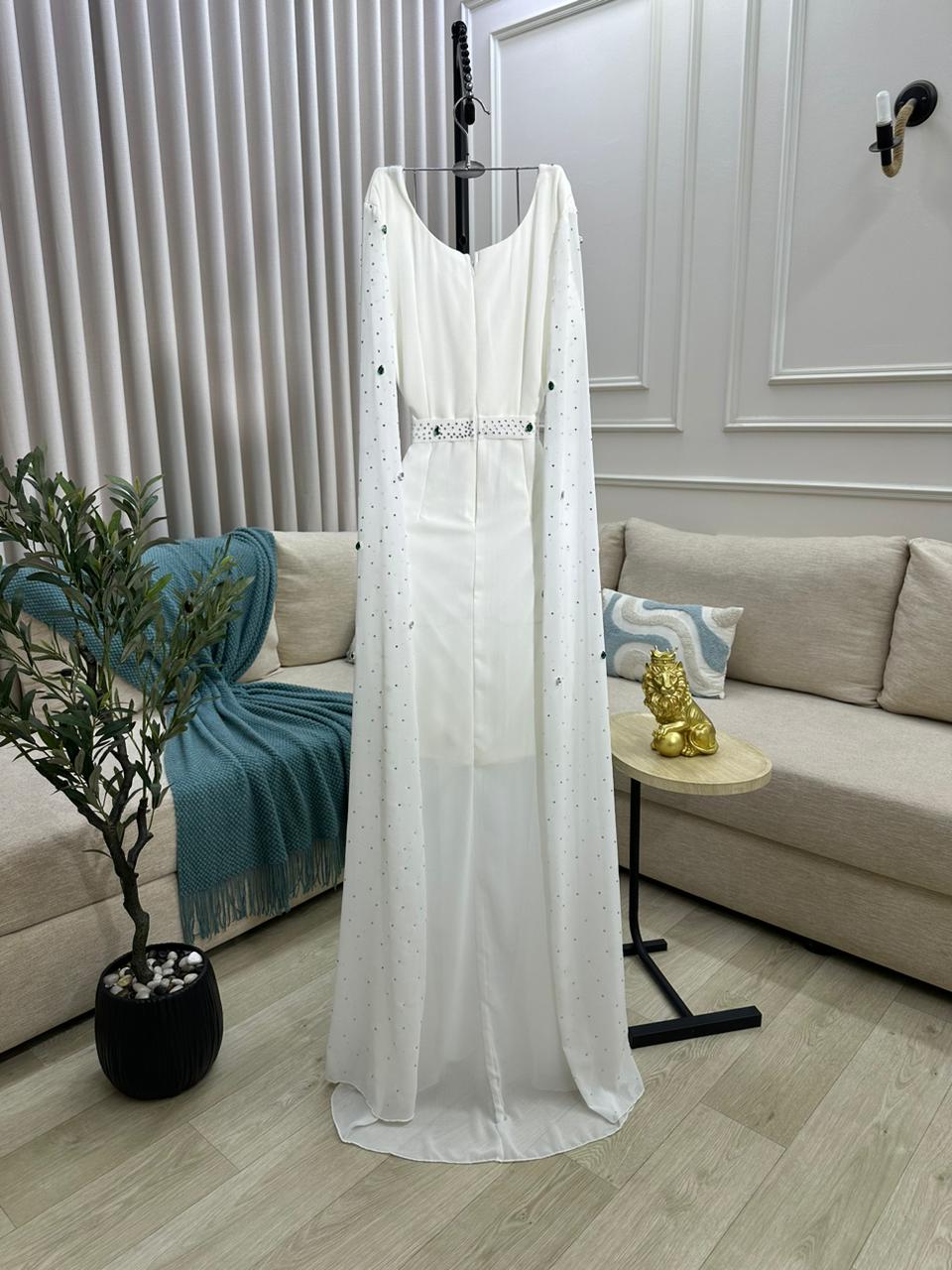 فستان سهرة لون أبيض - الصورة 6