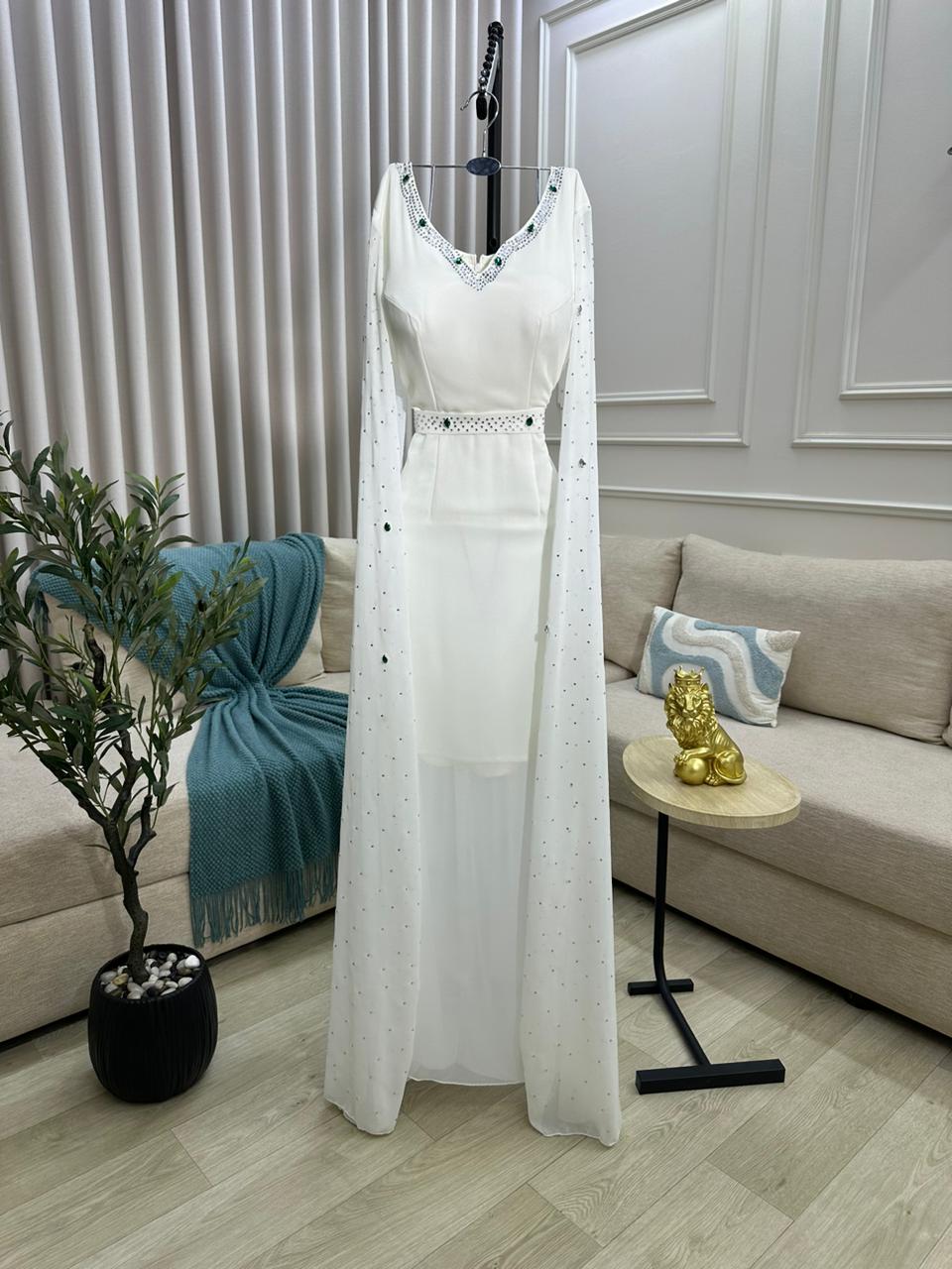 فستان سهرة لون أبيض - الصورة 2