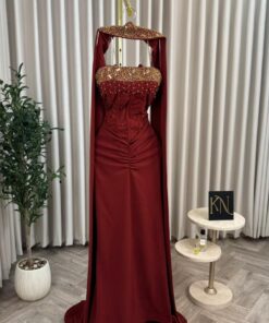 Alternative view of فستان سهرة لون نبيتي طويل