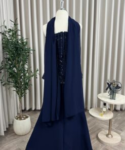 Alternative view of فستان أزرق داكن