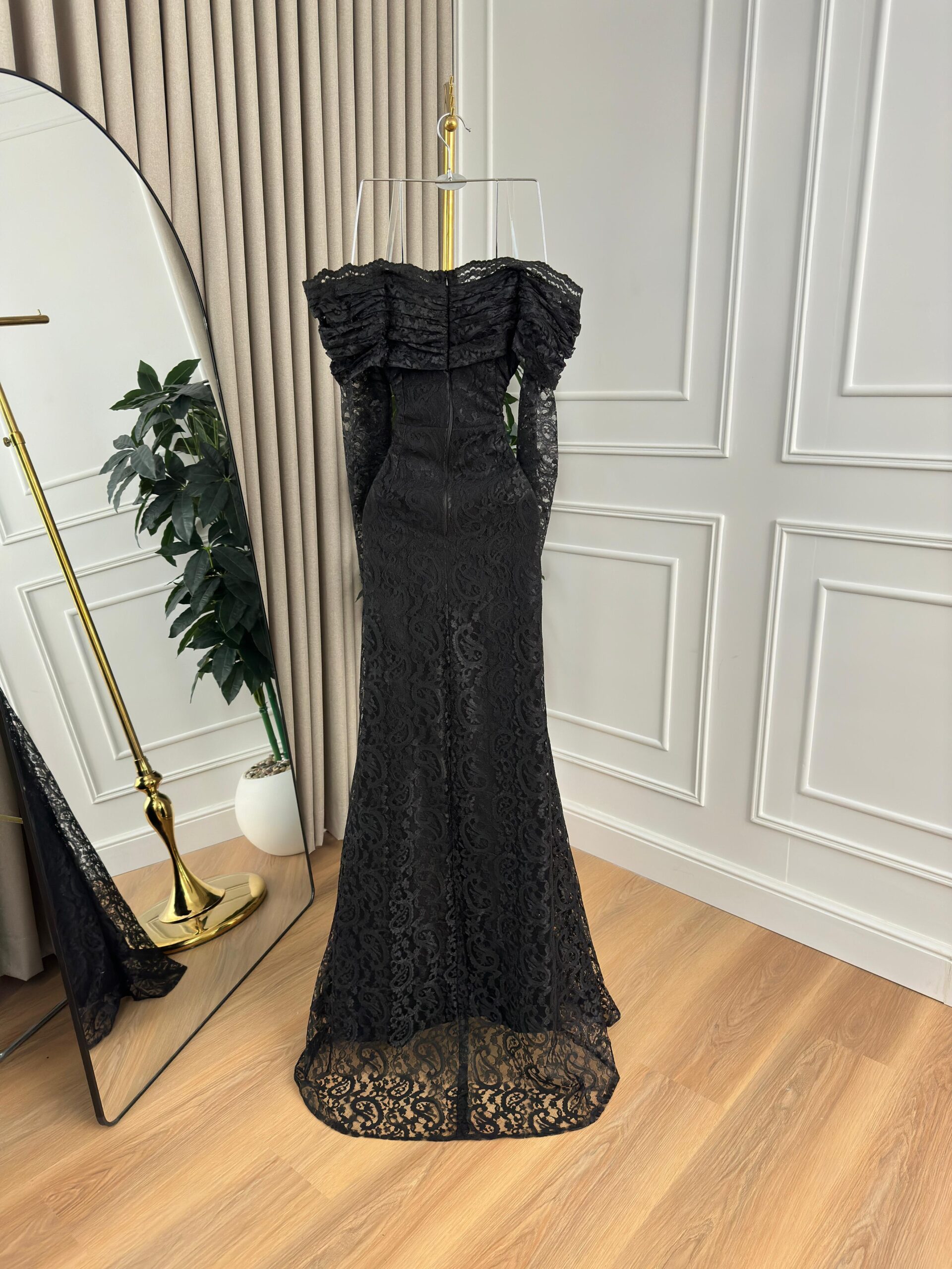 فستان سهرة أسود دانتيل - الصورة 5