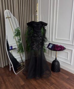 فستان سهرة لون اسود