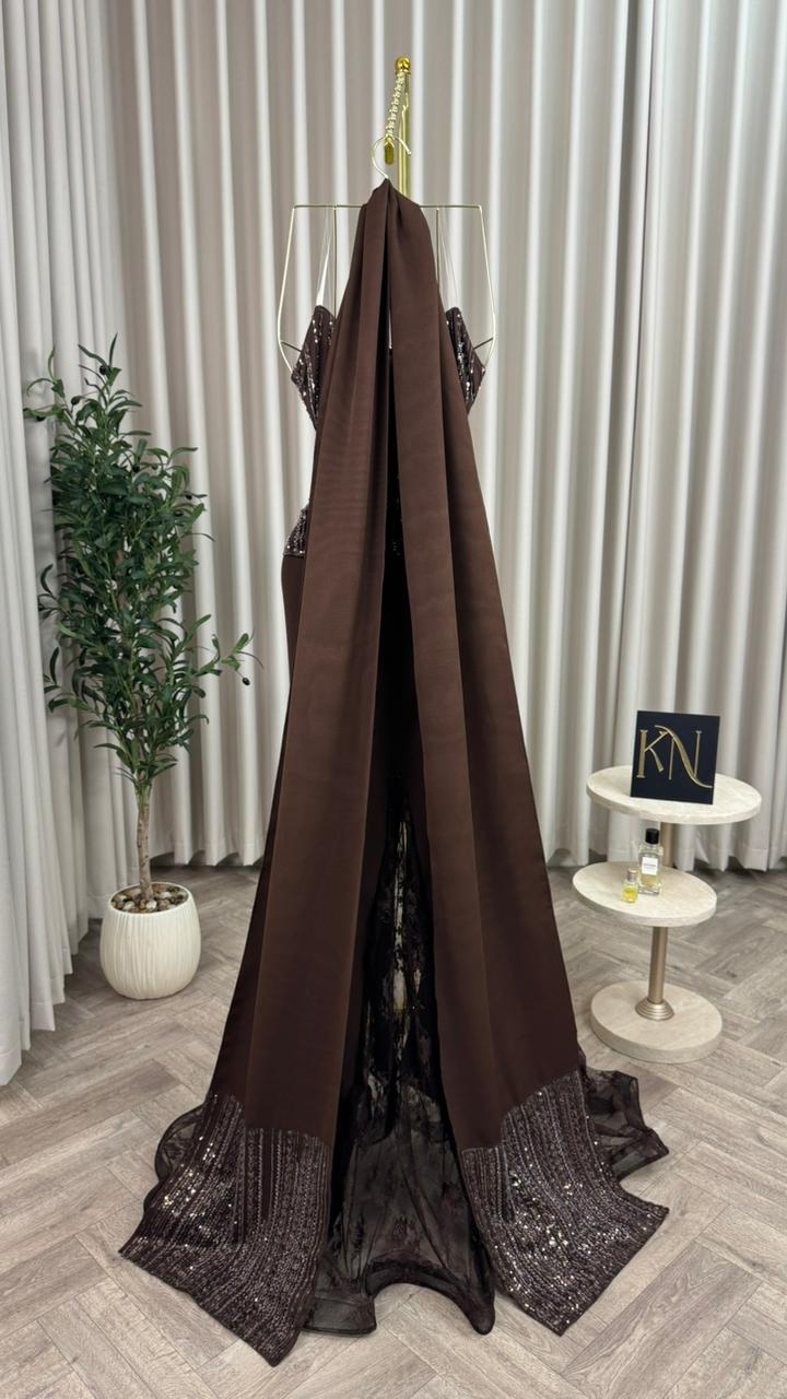 فستان سهرة لون بني - الصورة 4