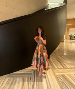 فستان سهرة مشجر