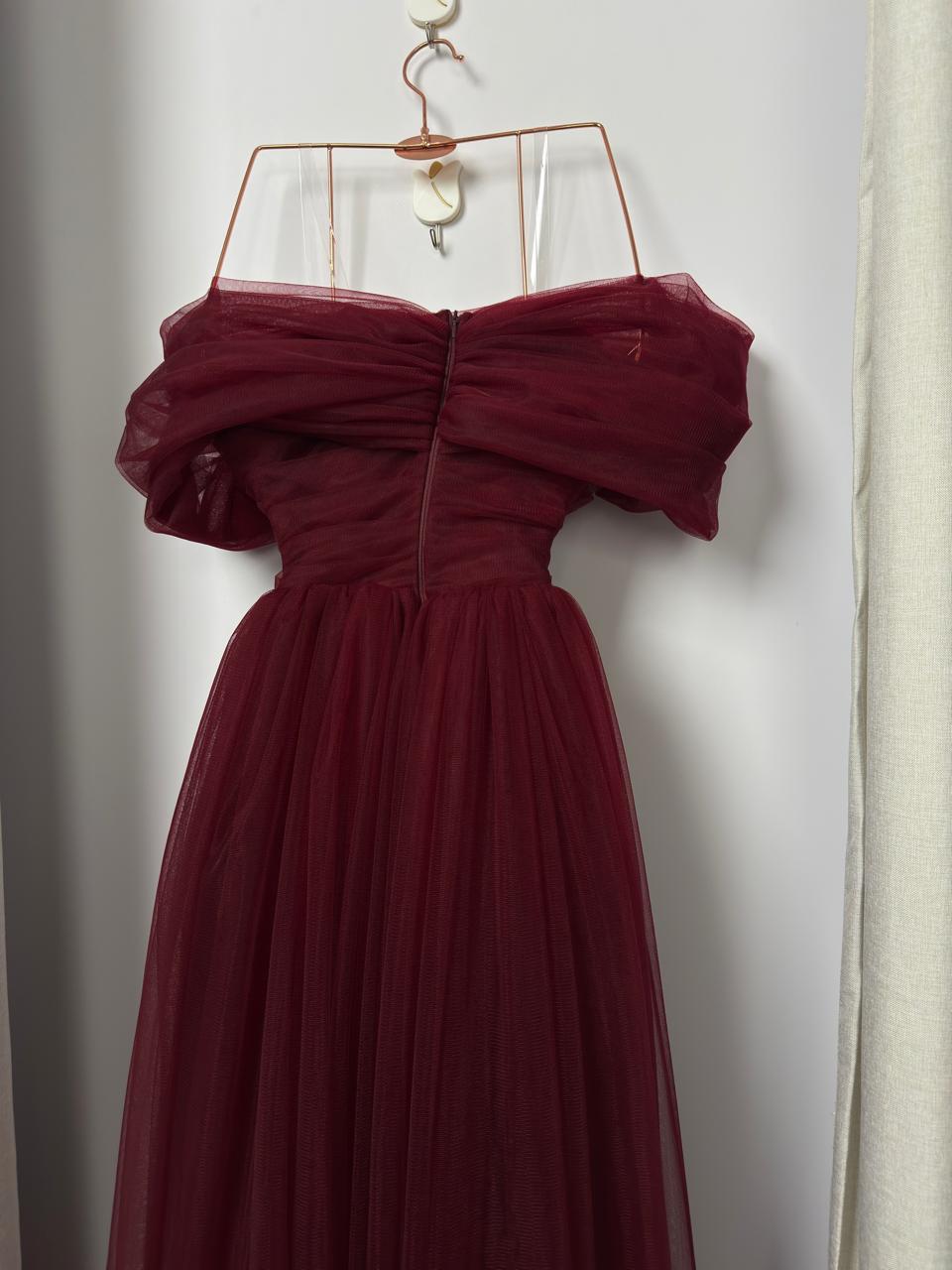 فستان سهرة برغندي - الصورة 5