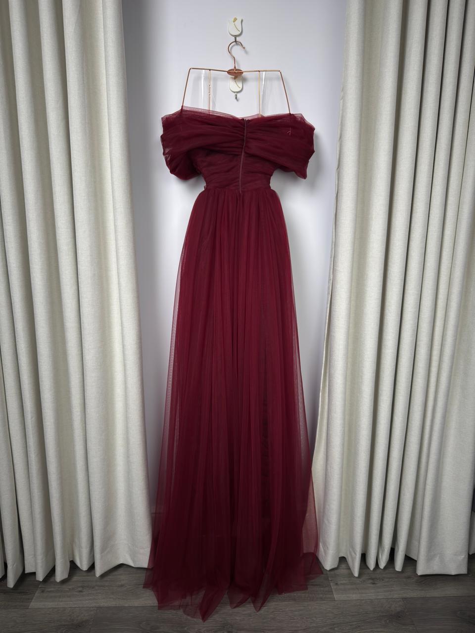 فستان سهرة برغندي - الصورة 7