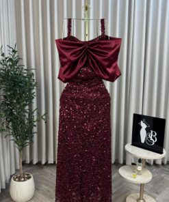 Alternative view of فستان سهرة عنابي