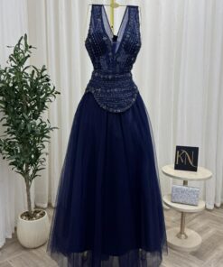 Alternative view of فستان سهرة لون أزرق داكن