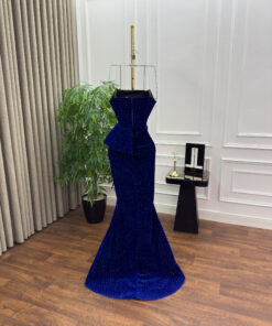 Alternative view of فستان سهرة جوخ لون أزرق