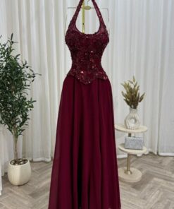 Alternative view of فستان سهرة لون عنابي