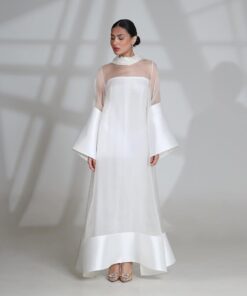 فستان سهرة لون أبيض