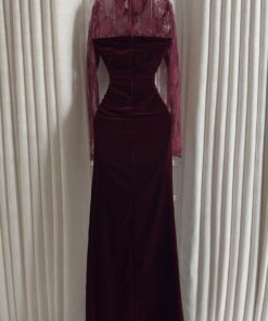 Alternative view of فستان سهرة مخمل طويل
