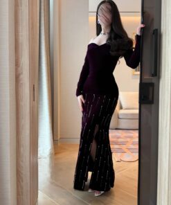 فستان سهرة جوخ شتوي