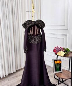 Alternative view of فستان سهرة بنفسجي طويل