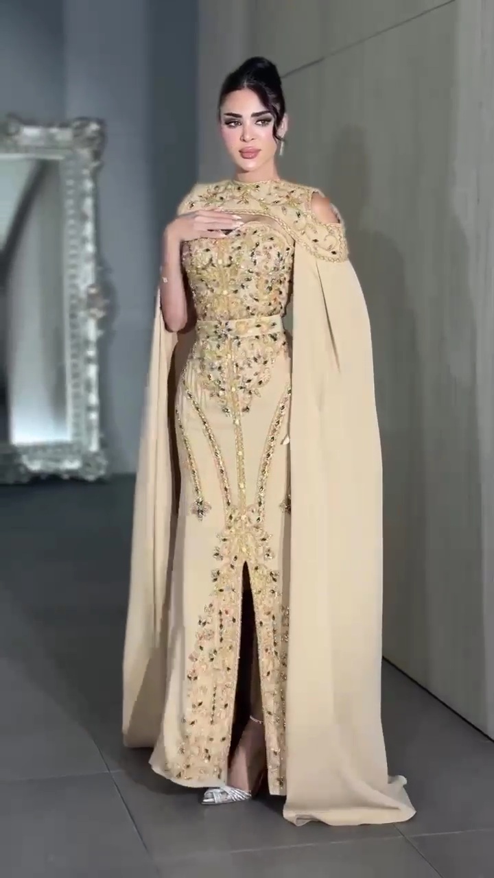 فستان سهرة لون بيج - الصورة 6