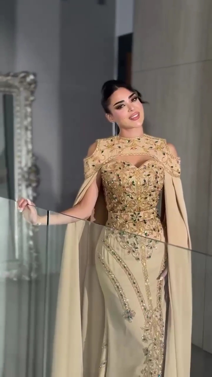 فستان سهرة لون بيج - الصورة 5