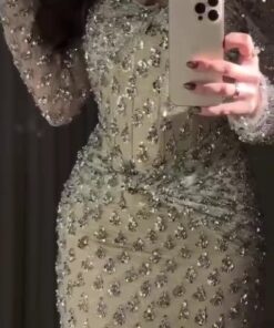 فستان سهرة أكمام طويلة