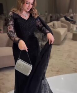 Alternative view of فستان سهرة أسود دانتيل