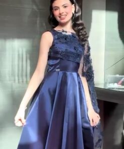 فساتين سهرة لون كحلي