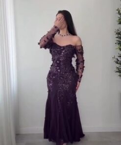 فساتين سهرة لون بنفسجي