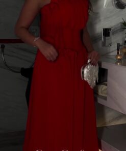 فساتين سهرة لون احمر