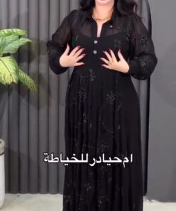 فستان سهرة لون اسود طويل