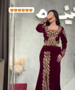 فستان سهرة جوخ تتطريز كمبيوتر